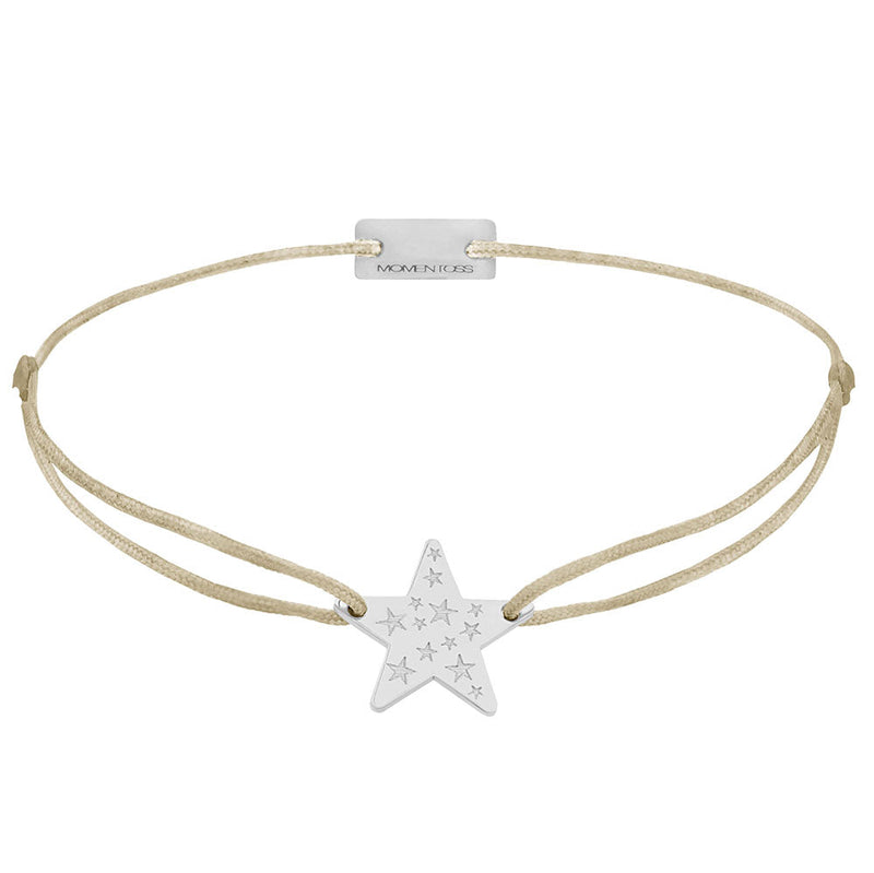 Stern Schmuckarmband 925 Silber beige Hoffnung Momentoss Wien