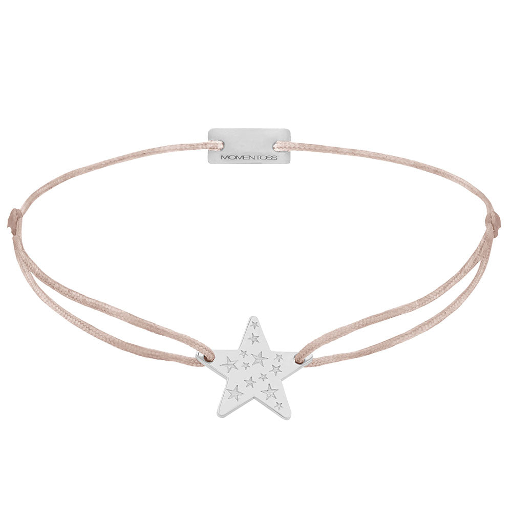 Stern Schmuckarmband 925 Silber braun-beige Hoffnung Momentoss Wien