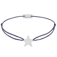 Stern Schmuckarmband 925 Silber grau-lila Hoffnung Momentoss Wien