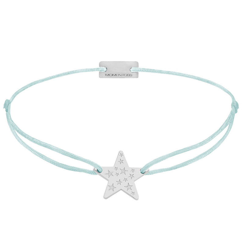 Stern Armband 925 Silber hellblau Hoffnung Momentoss Wien
