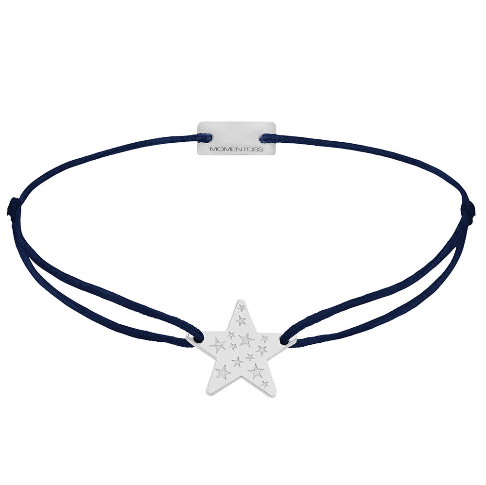 Stern Schmuckarmband 925 Silber dunkelblau Hoffnung Momentoss Wien