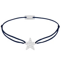Stern Schmuckarmband 925 Silber dunkelblau Hoffnung Momentoss Wien