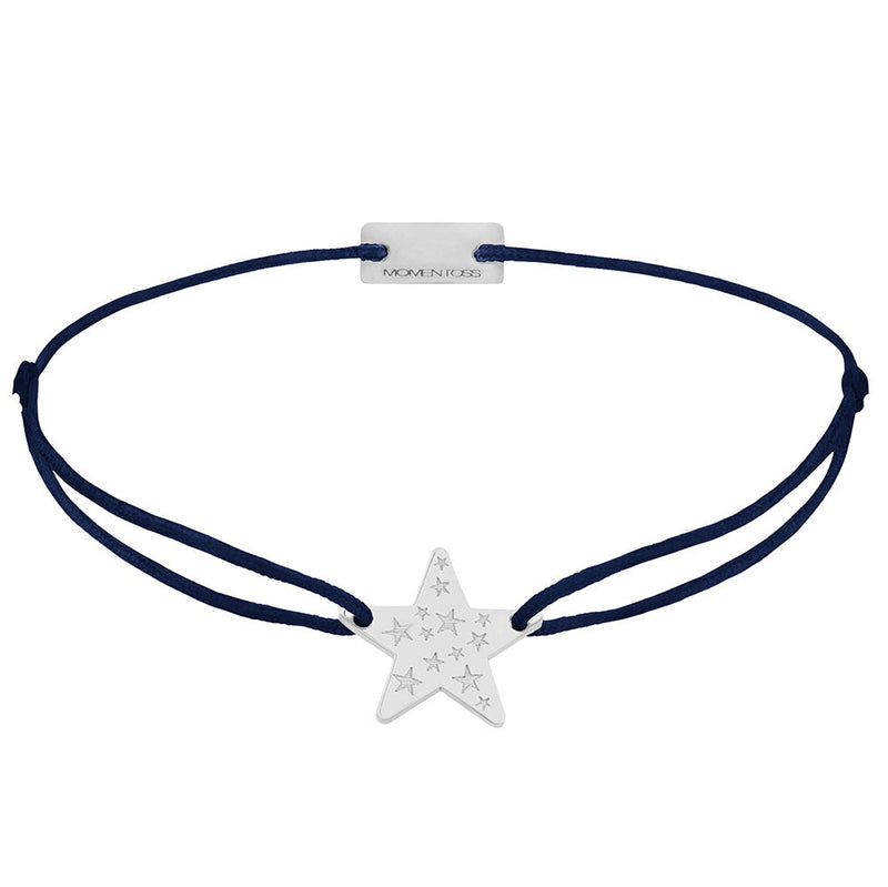 Stern Schmuckarmband 925 Silber dunkelblau Hoffnung Momentoss Wien