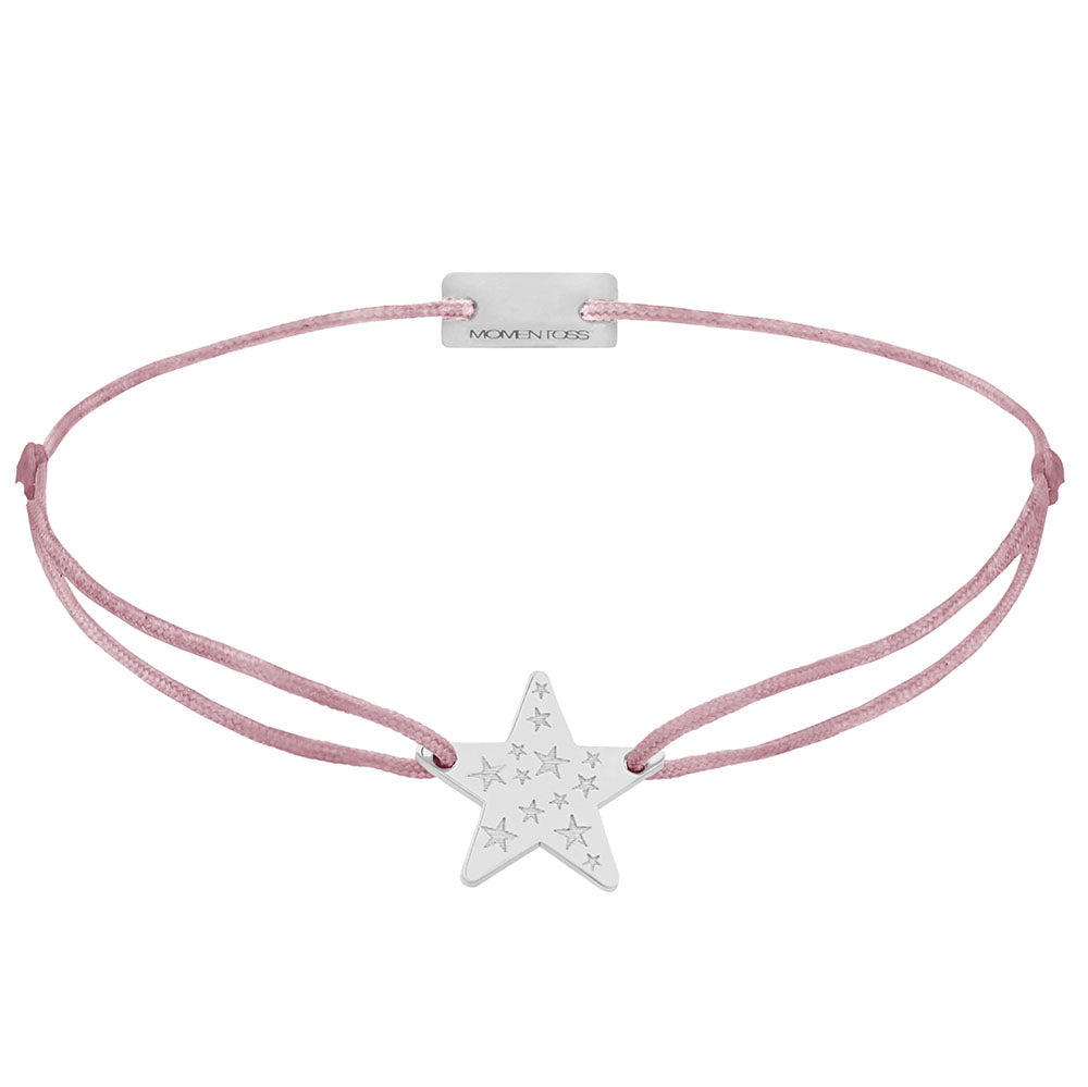 Stern Schmuckarmband 925 Silber rosa-braun Hoffnung Momentoss Wien