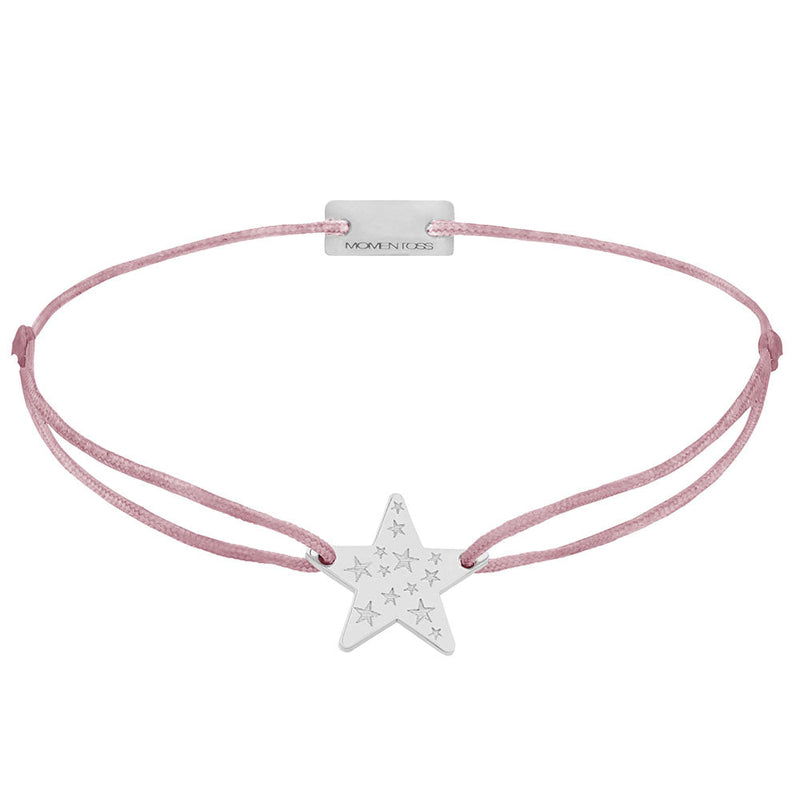 Stern Schmuckarmband 925 Silber rosa-braun Hoffnung Momentoss Wien