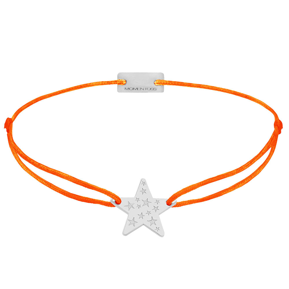 Stern Freundschaftsarmband 925 Silber orange Hoffnung Momentoss Wien