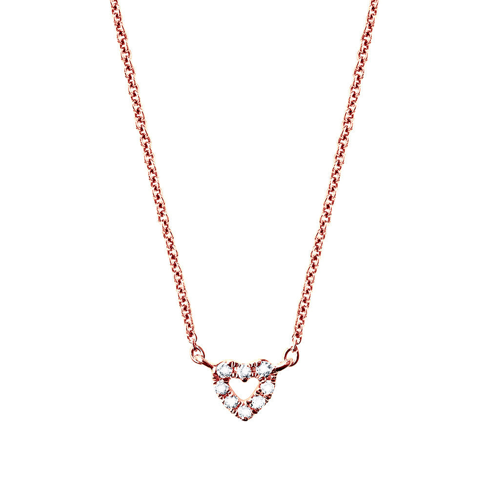 Diamond Halskette 18k Gold Heart