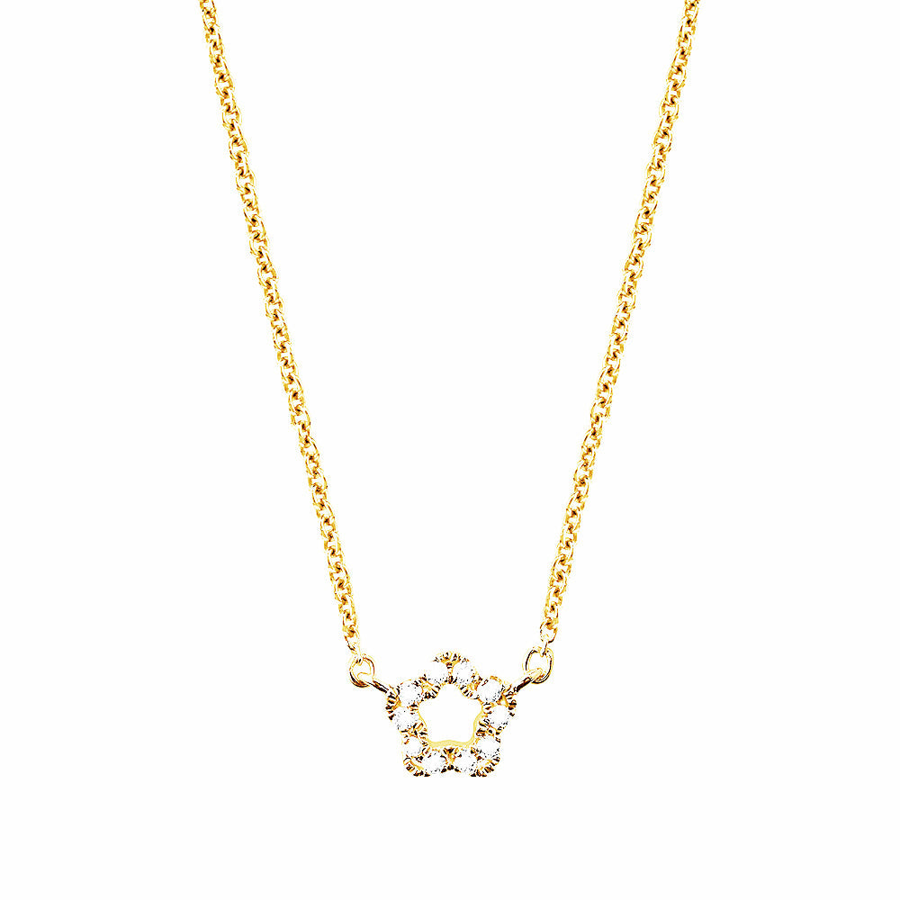 Diamond Halskette 18k Gold Blume