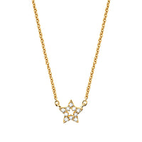 Diamond Halskette 18k Gold Star