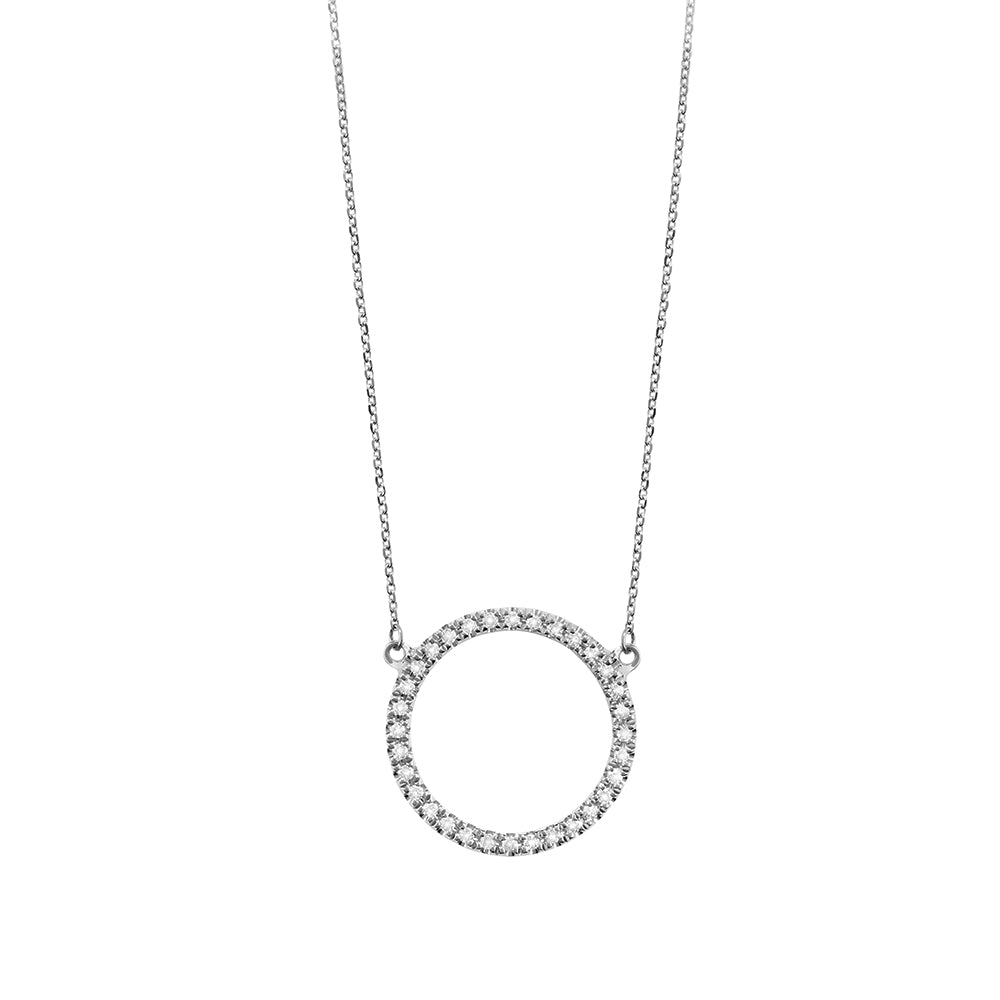 Diamond Necklace 18k Gold Circle