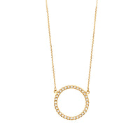 Diamond Necklace 18k Gold Circle