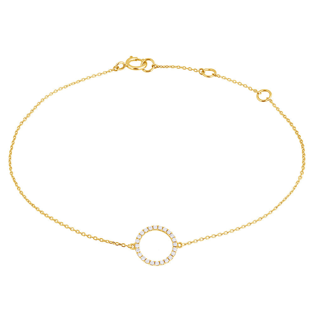 Diamond Bracelet 18k Gold Circle