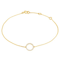 Diamond Bracelet 18k Gold Circle