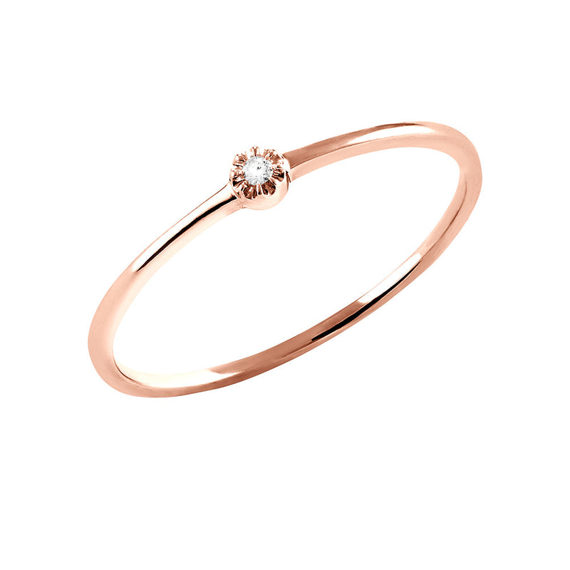 Diamond Ring 18k Rose Gold