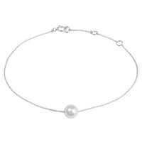 Diamond Bracelet 18k Gold Freshwater Pearl