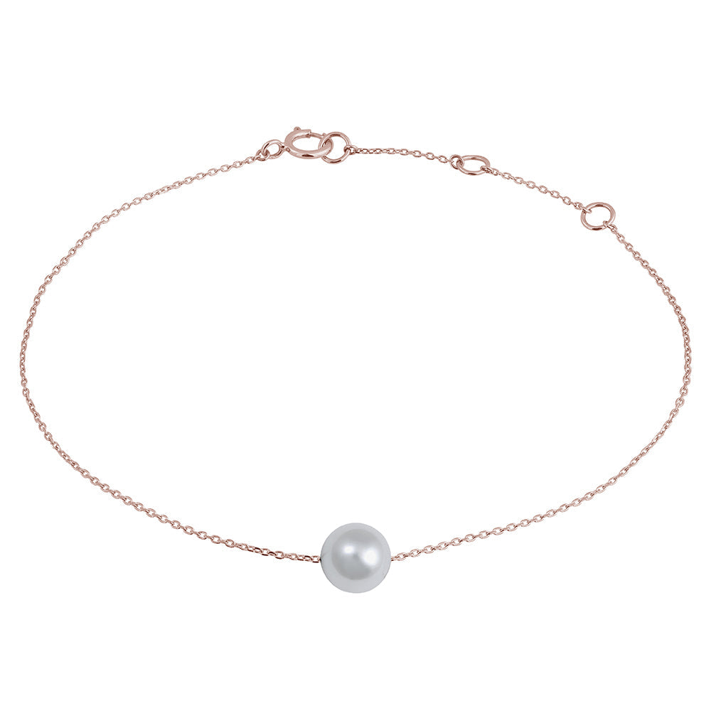 Diamond Bracelet 18k Gold Freshwater Pearl