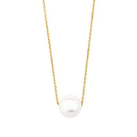Diamond Necklace 18k Gold Freshwater Pearl