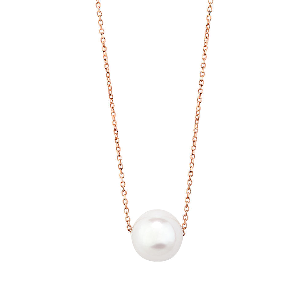 Diamond Halskette 18k Gold Süßwasserperle