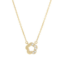 Diamond Necklace 14k Gold Flower