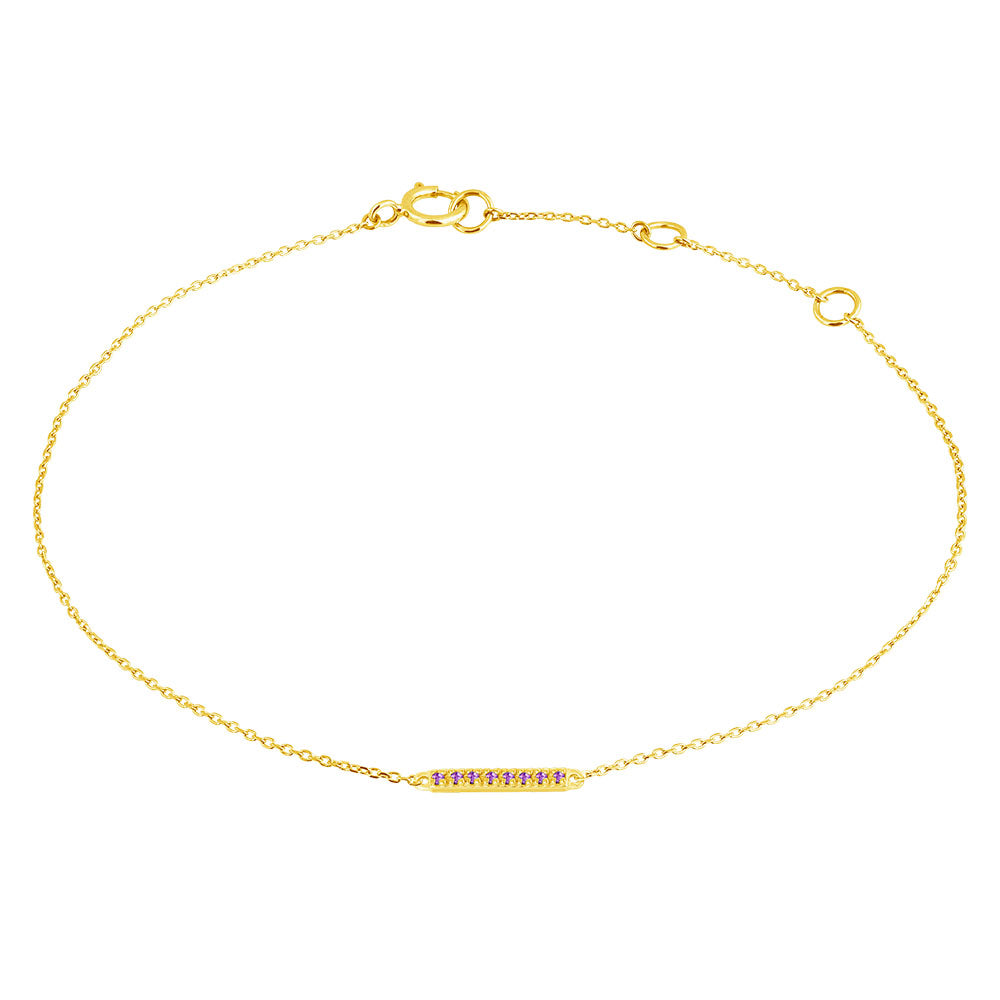 Armband 14k Gold Saphir pink