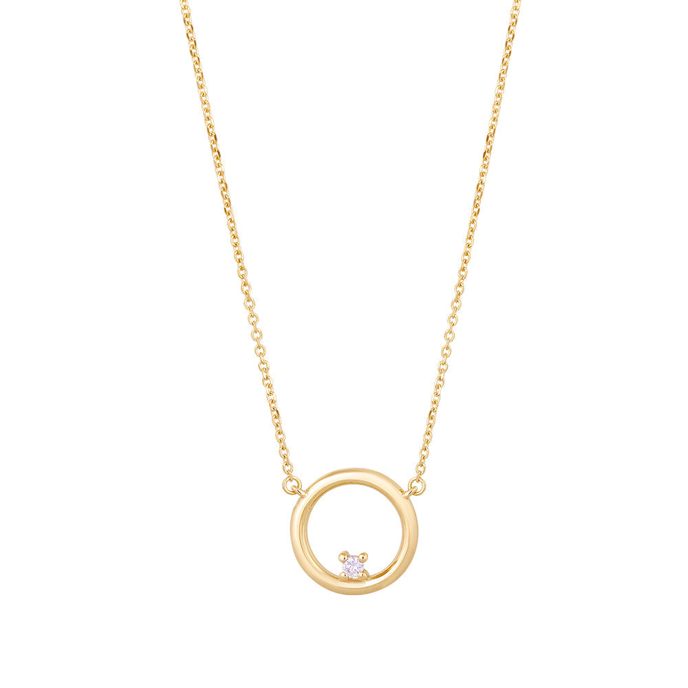 Diamond Halskette 18k Gold Circle