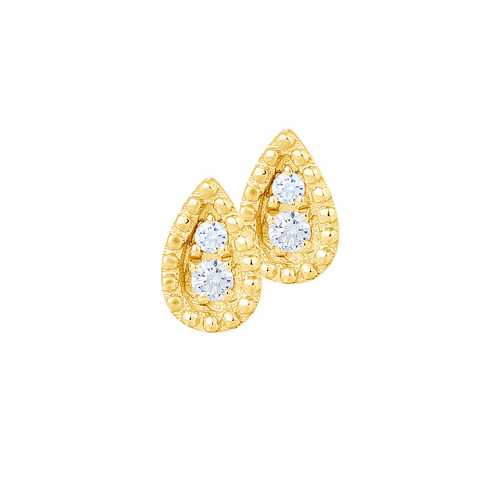 Diamond Ohrstecker 18k Gold Tropfen