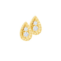 Diamond Earstuds 18k Gold Drop