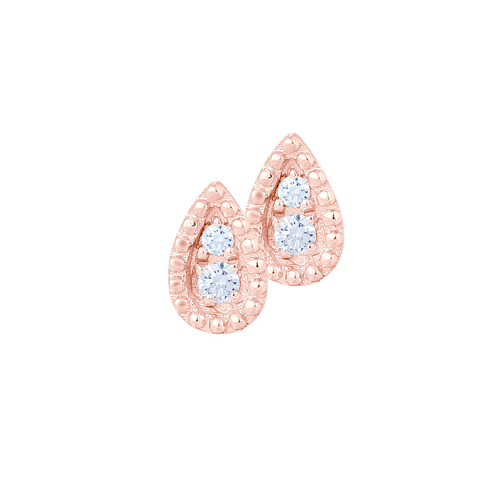 Diamond Earstuds 18k Gold Drop