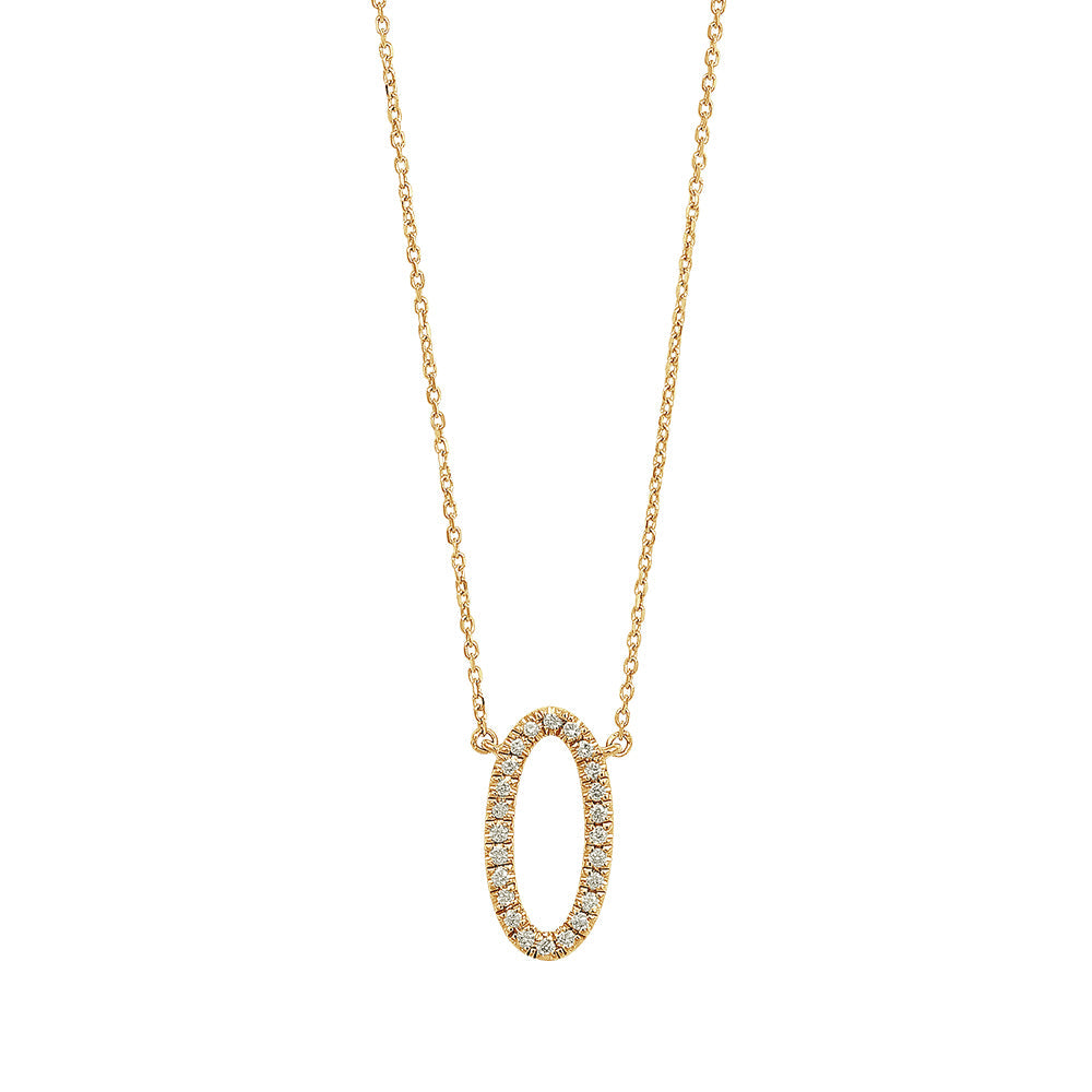 Diamond Halskette 18k Gold Oval