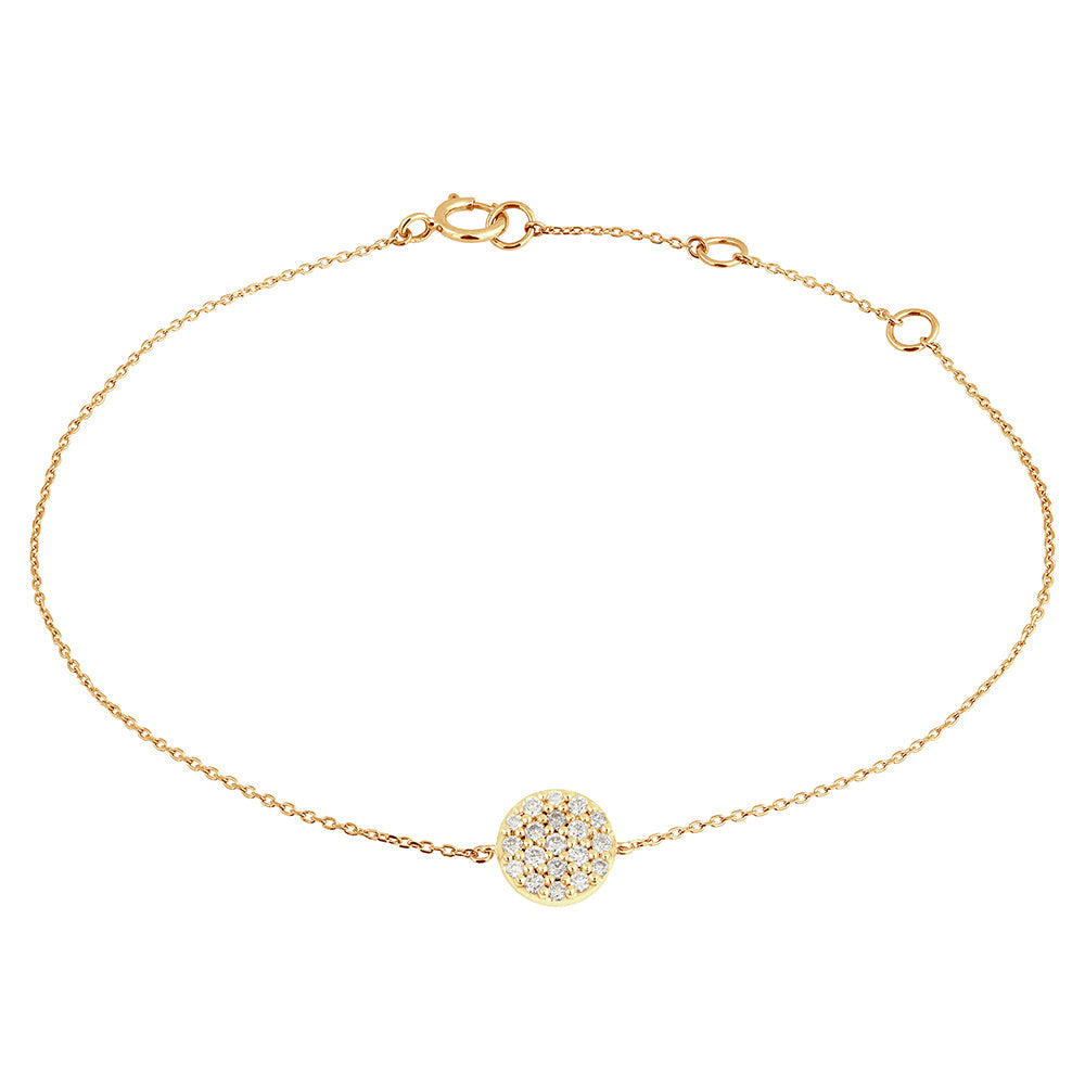 Diamond Armband 18k Gold Rund pavé