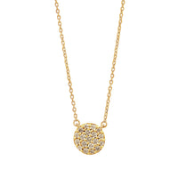 Diamond Halskette 18k Gold Round pavé