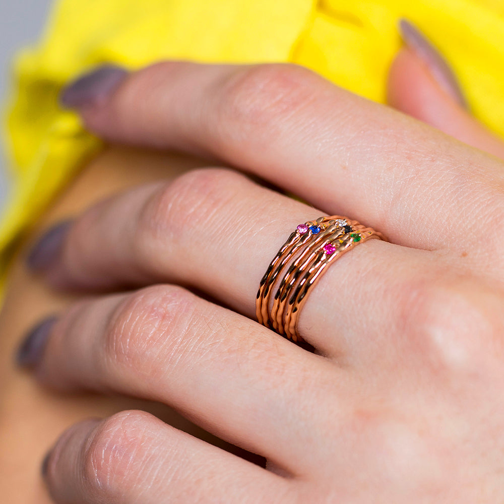 eternity ring | Topaz, Moonstone, Amethyst (Multicolored) – Elli Jewelry