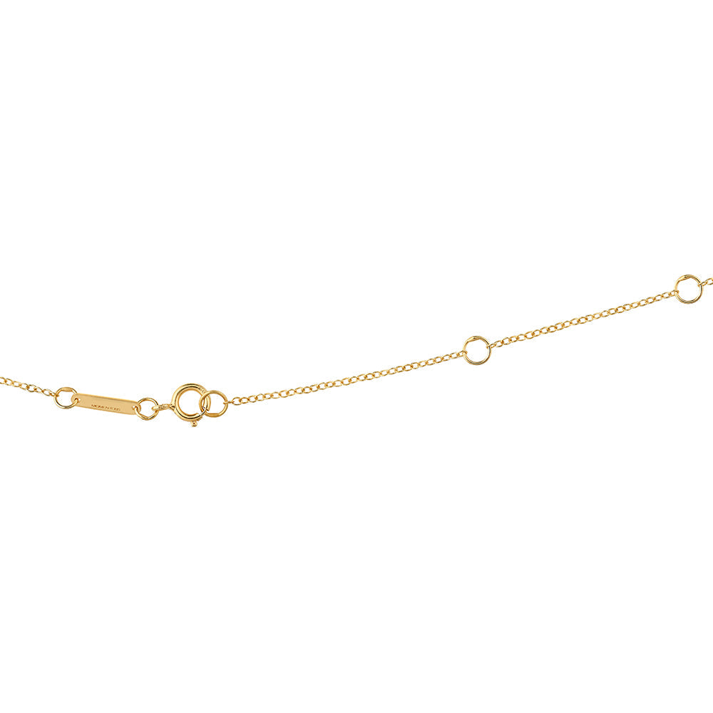 Halskette 18k Gold, Gravurplatte rund